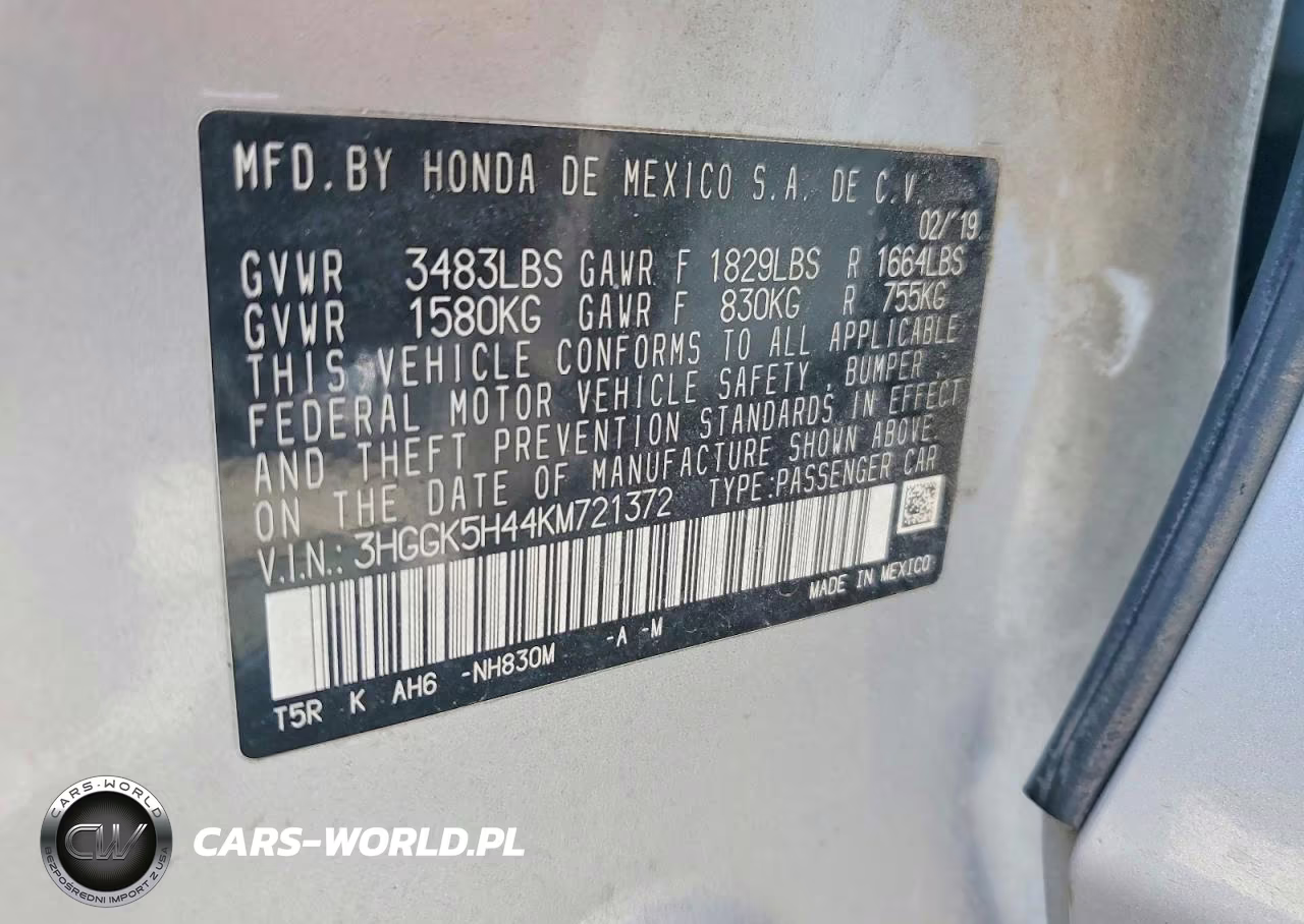 2019 Honda Fit Lx VIN:3HGGK5H44KM721372 - 12