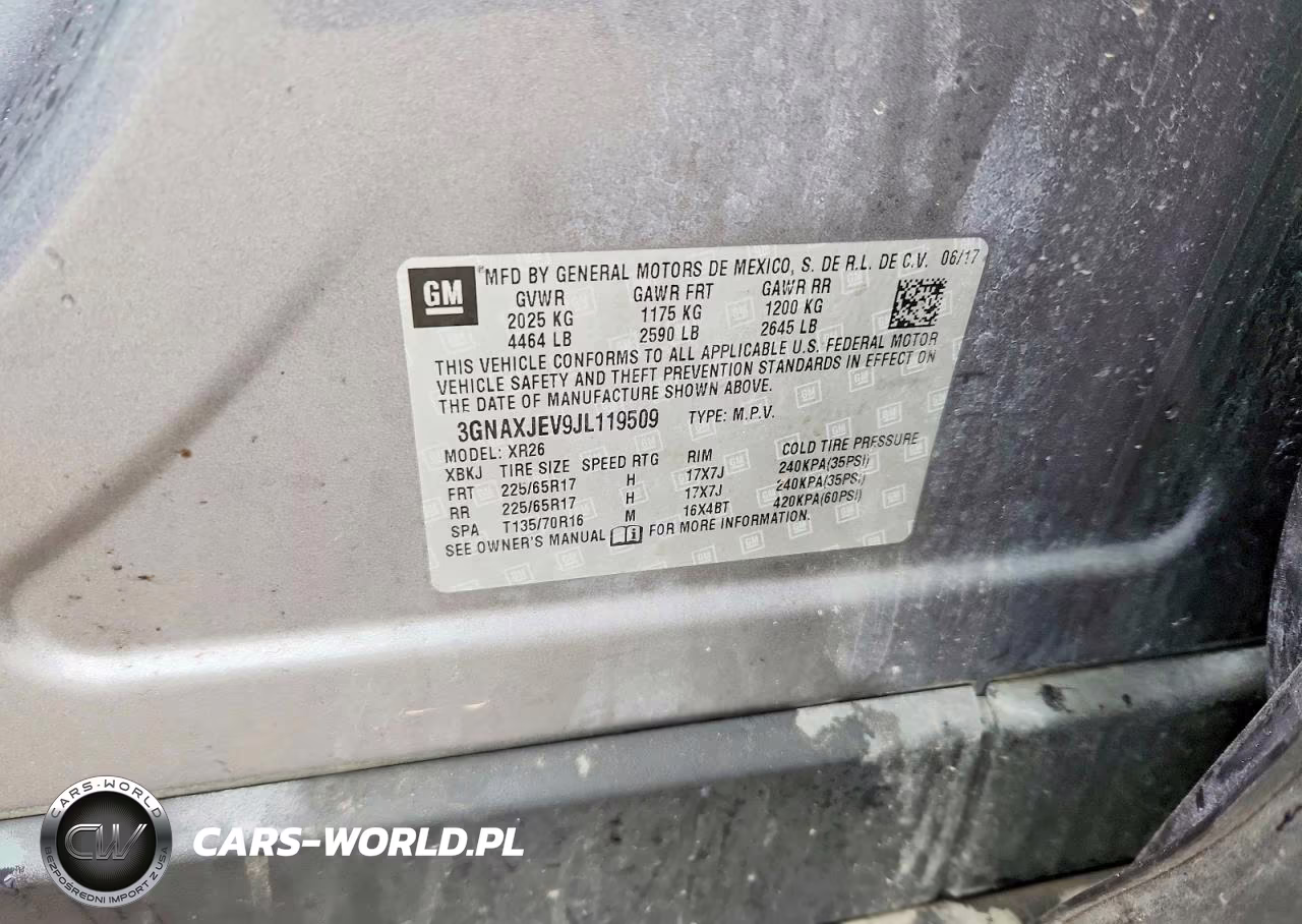 2018 Chevrolet Equinox Lt VIN:3GNAXJEV9JL119509 - 13
