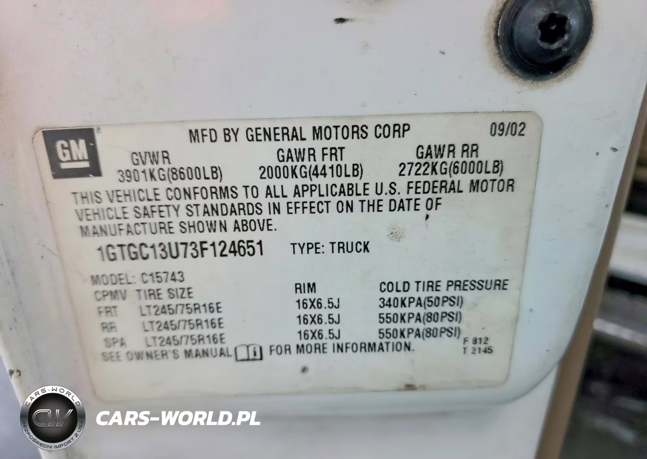 2003 GMC Sierra C1500 Heavy Duty VIN:1GTGC13U73F124651 - 12