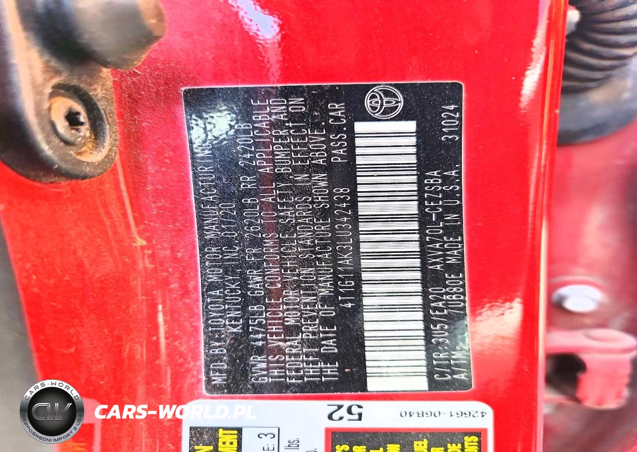 2020 Toyota Camry Se VIN:4T1G11AK3LU342438 - 13