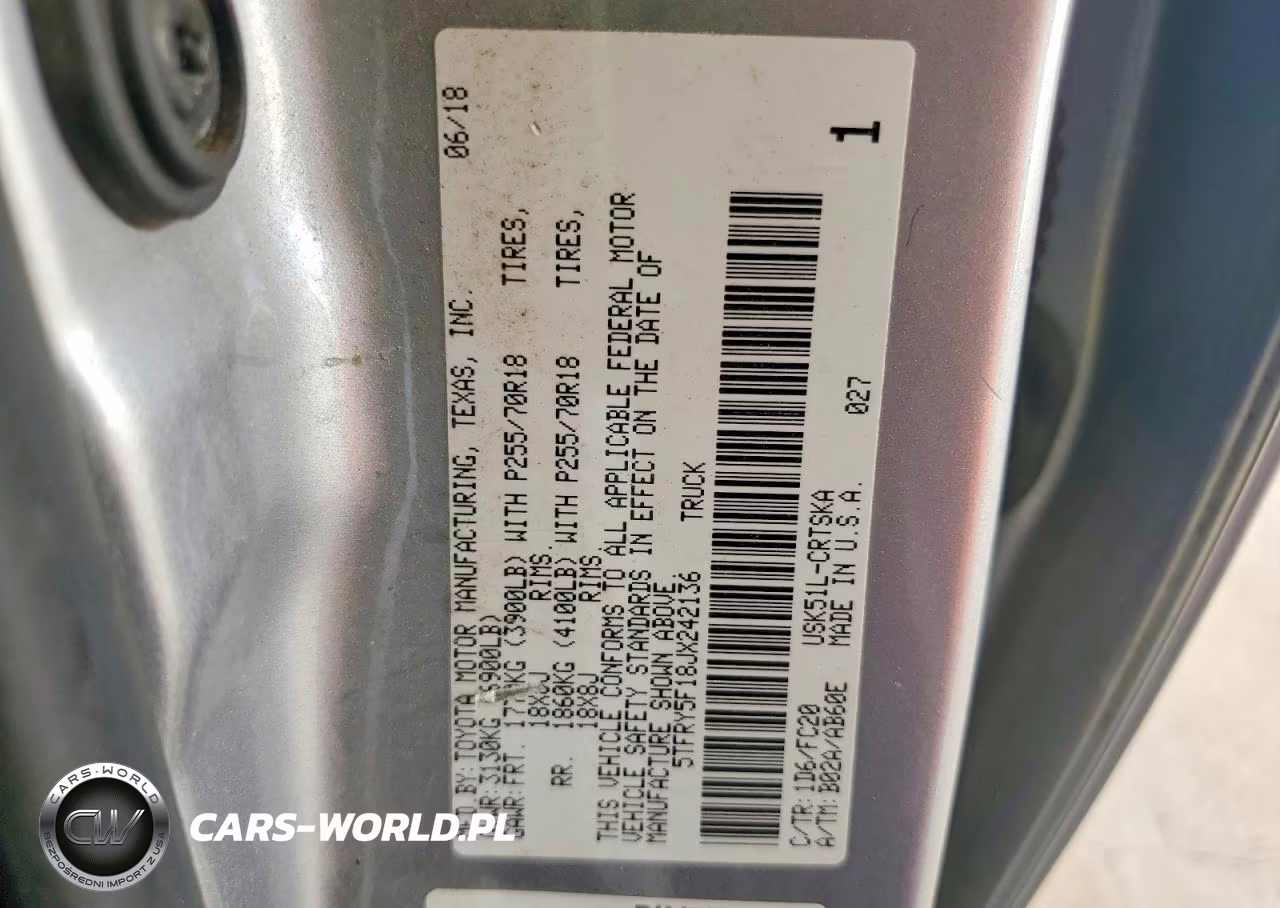2018 Toyota Tundra Sr5 VIN:5TFRY5F18JX242136 - 12