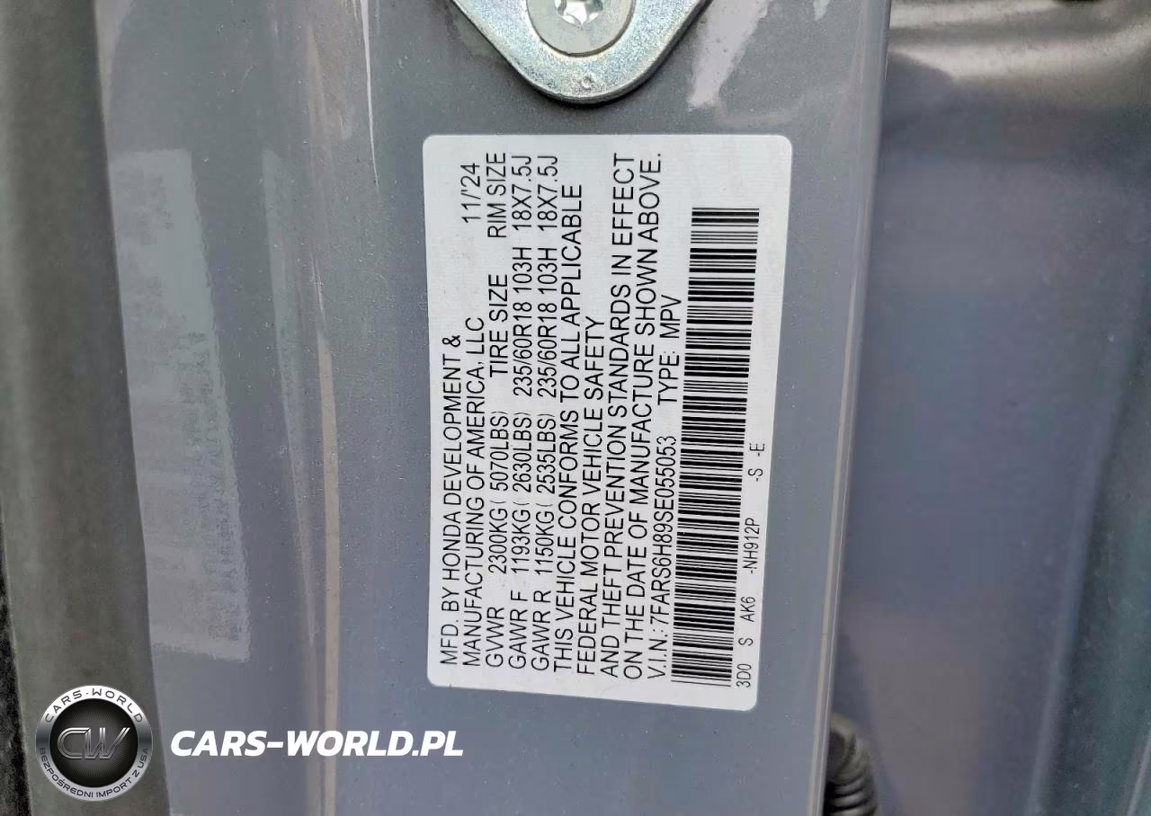 2025 Honda Cr-V Sport-L VIN:7FARS6H89SE055053 - 14