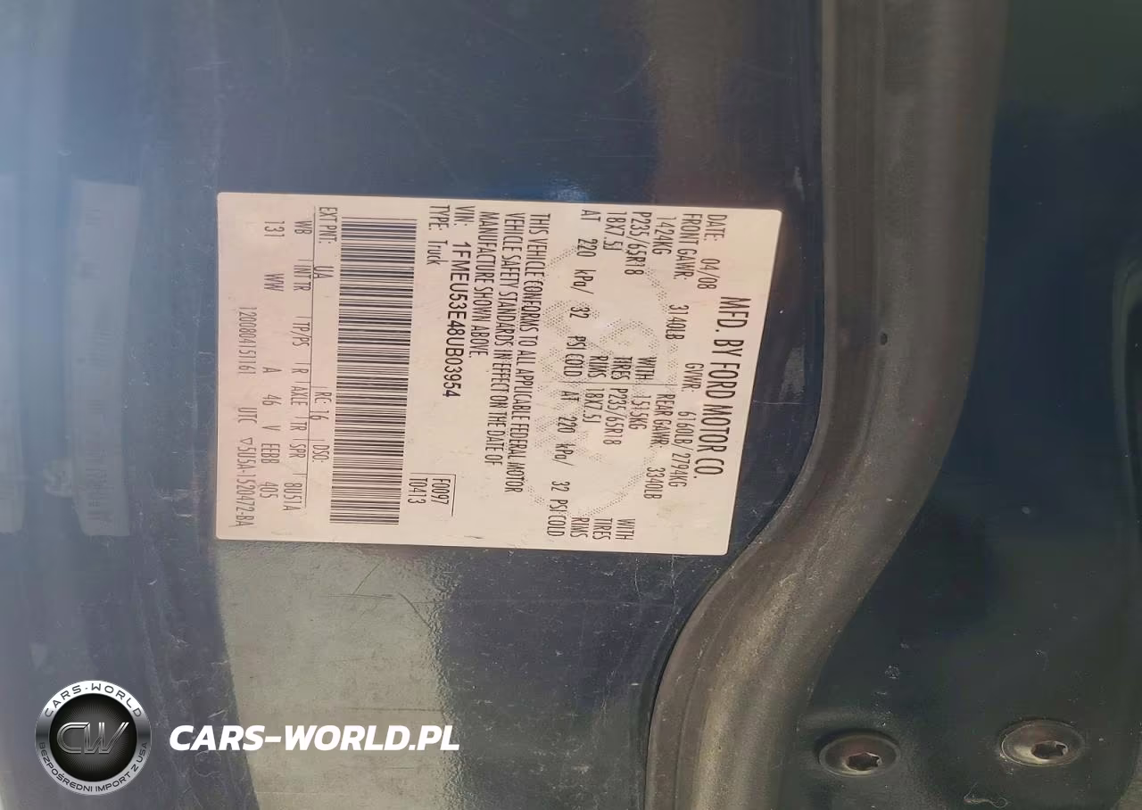 2008 Ford Sport Trac VIN:1FMEU53E48UB03954 - 12