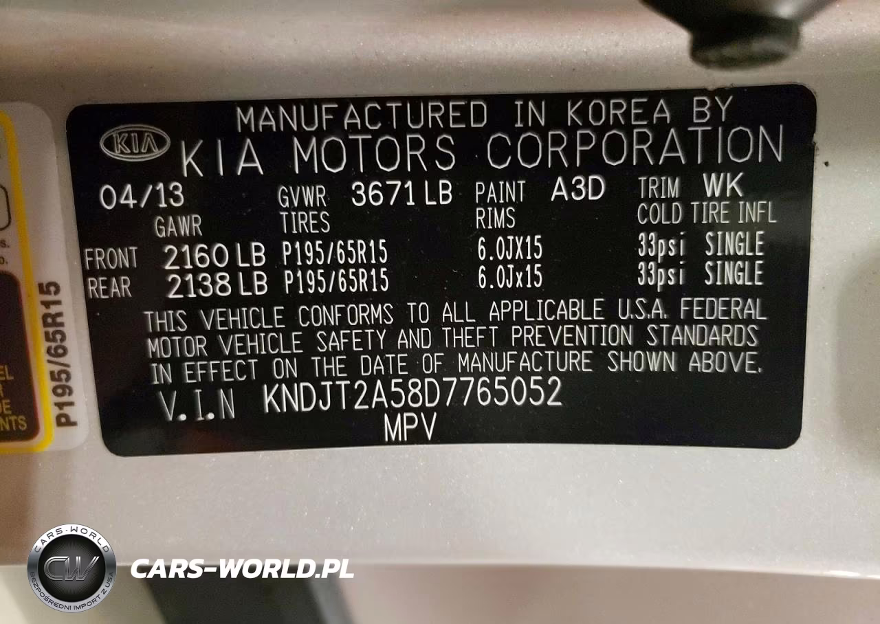 2013 Kia Soul Base VIN:KNDJT2A58D7765052 - 12