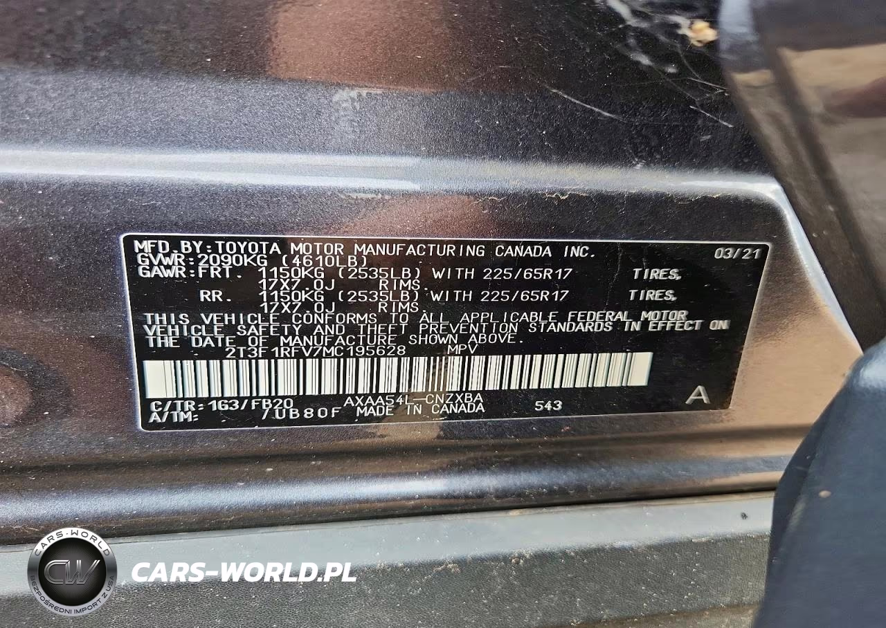 2021 Toyota Rav4 Le VIN:2T3F1RFV7MC195628 - 12