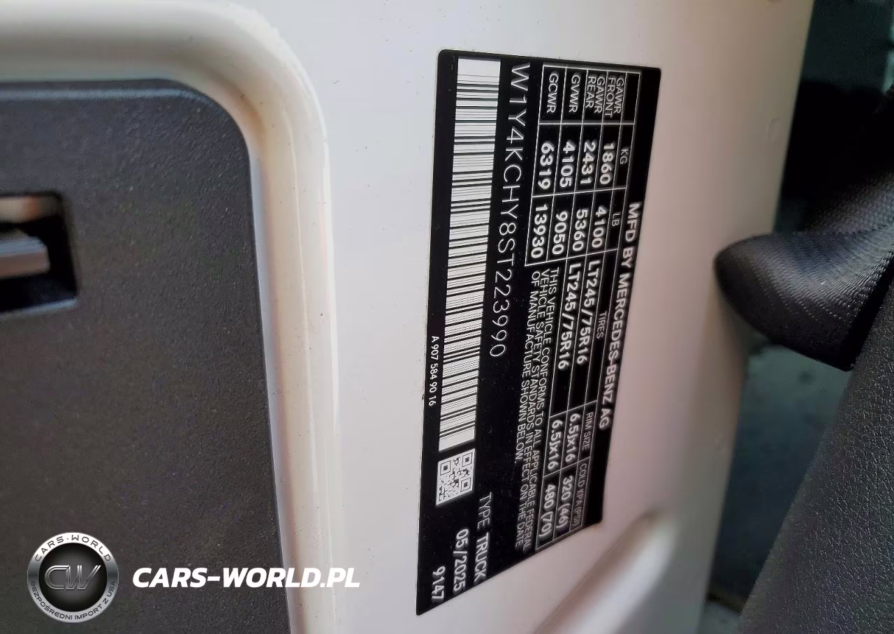 2025 Mercedes-Benz Sprinter 2500 VIN:W1Y4KCHY8ST223990 - 14