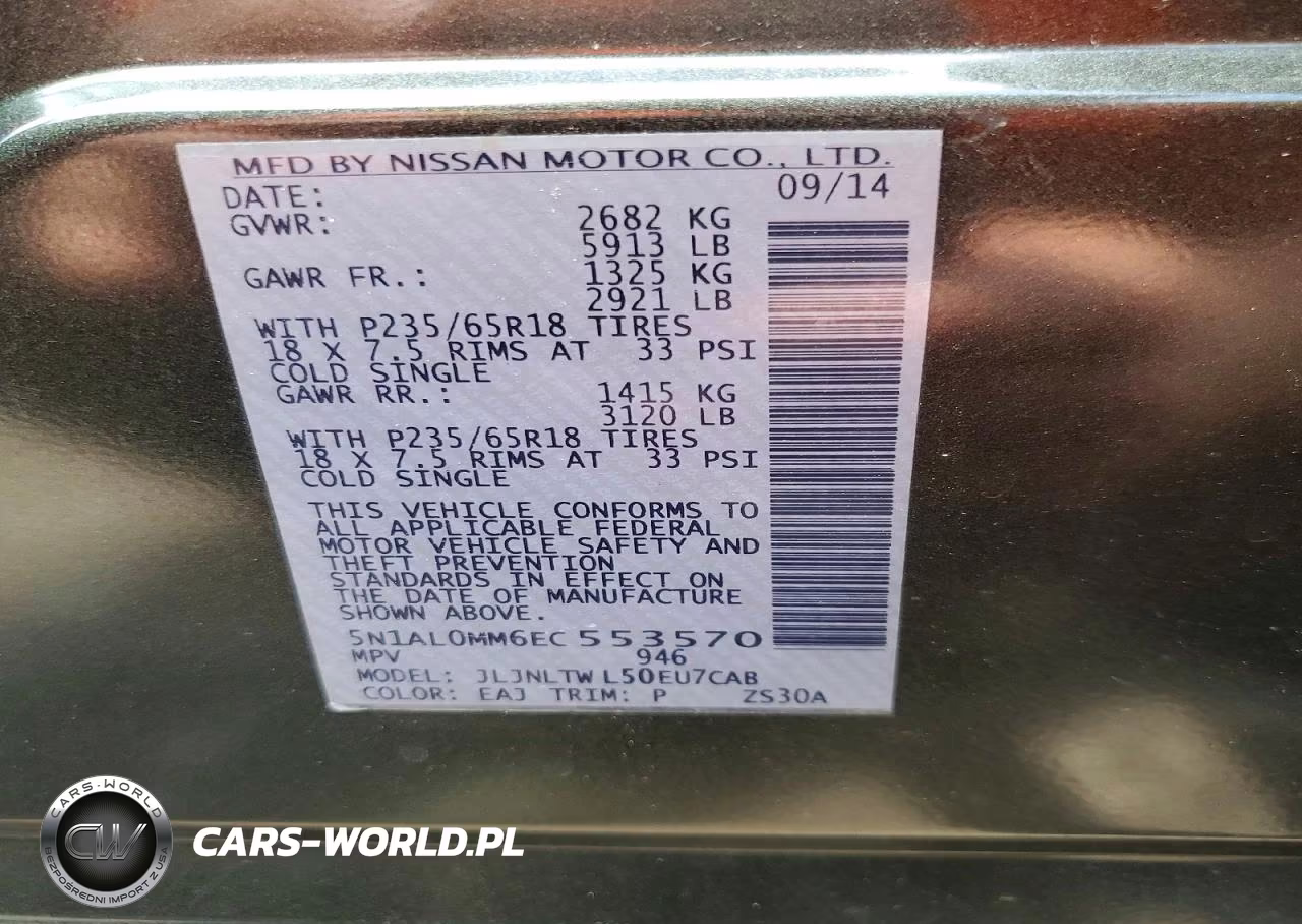 2014 Infiniti Qx60 VIN:5N1AL0MM6EC553570 - 13