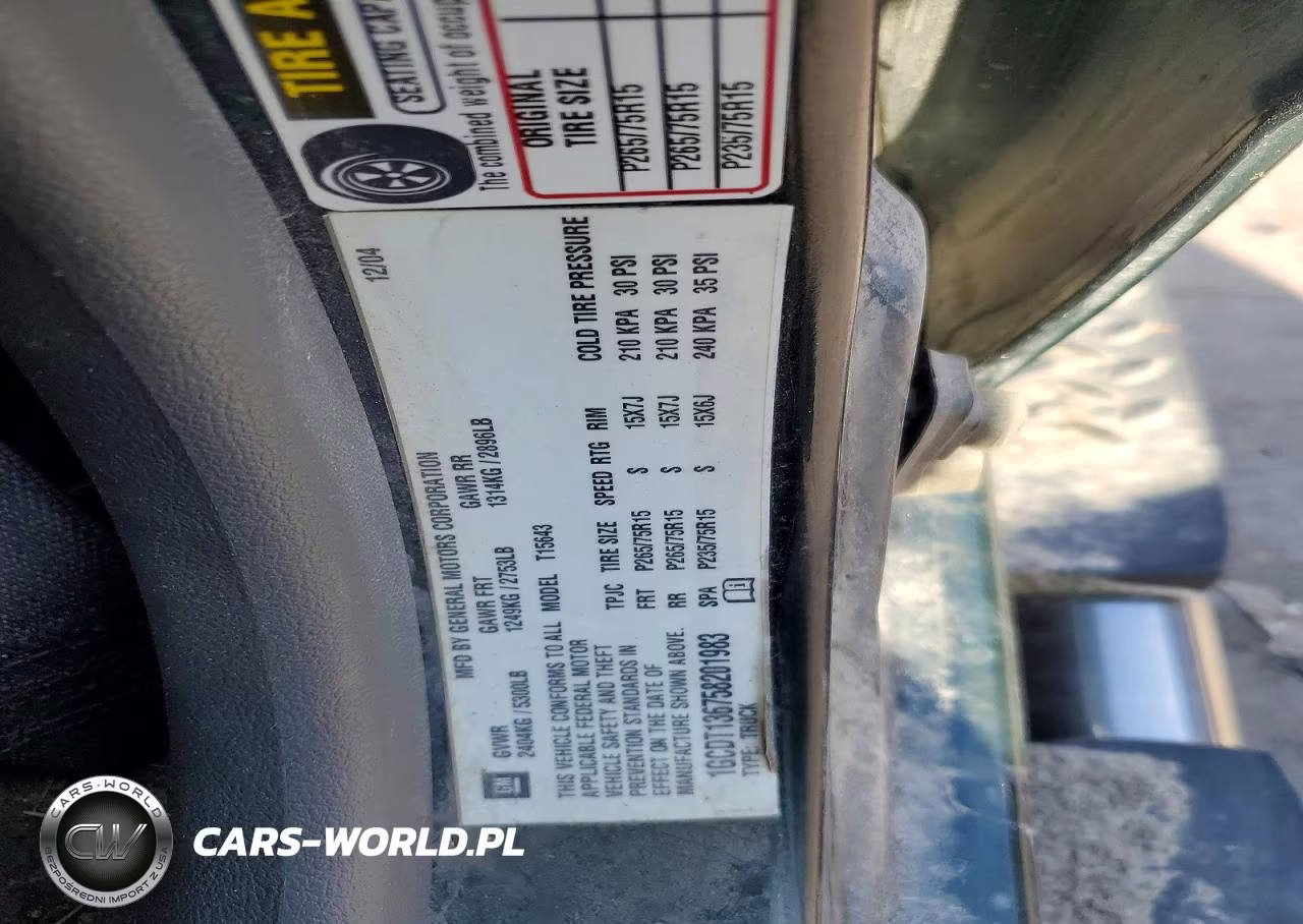 2005 Chev Colorado VIN:1GCDT136758201983 - 12