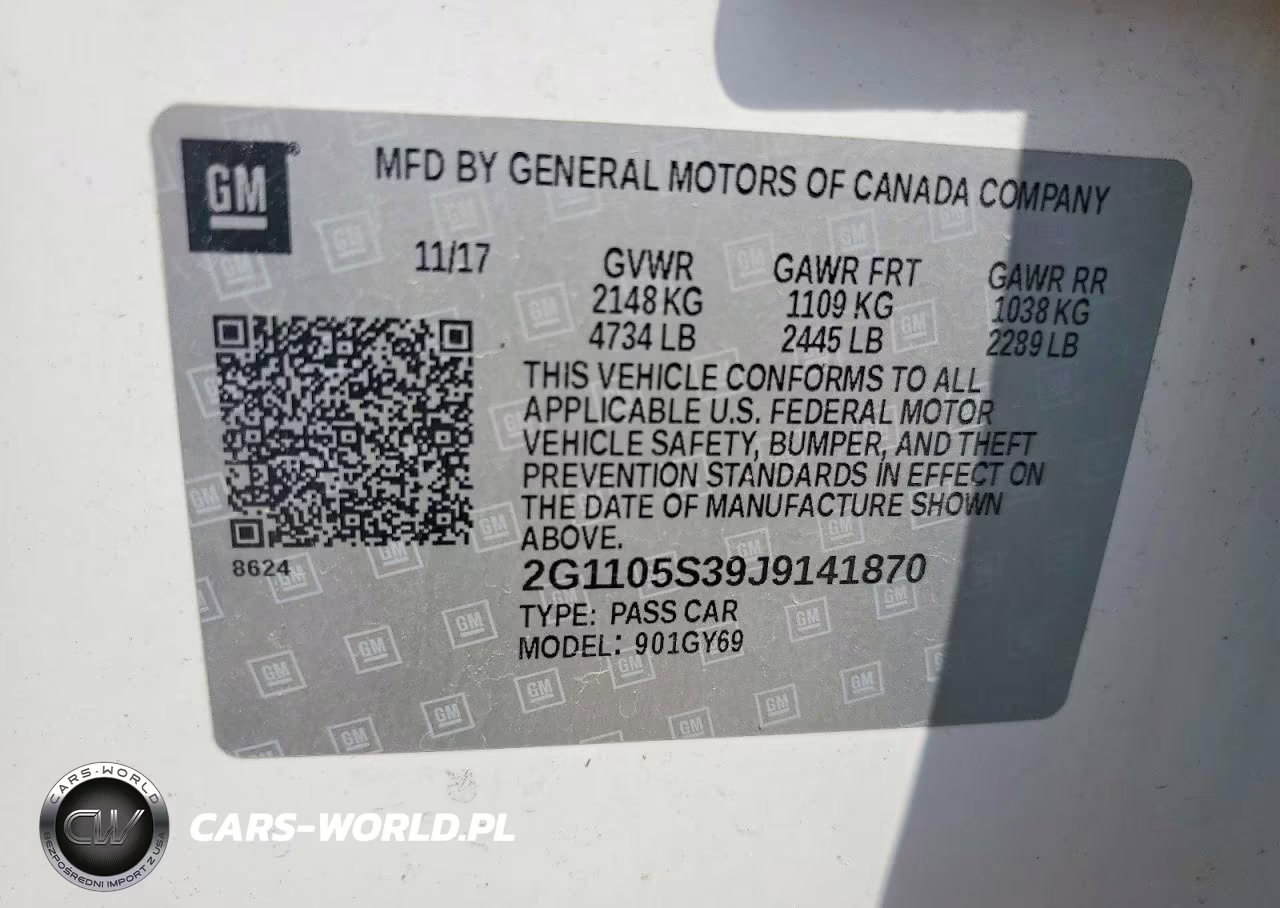 2018 Chevrolet Impala Lt VIN:2G1105S39J9141870 - 12
