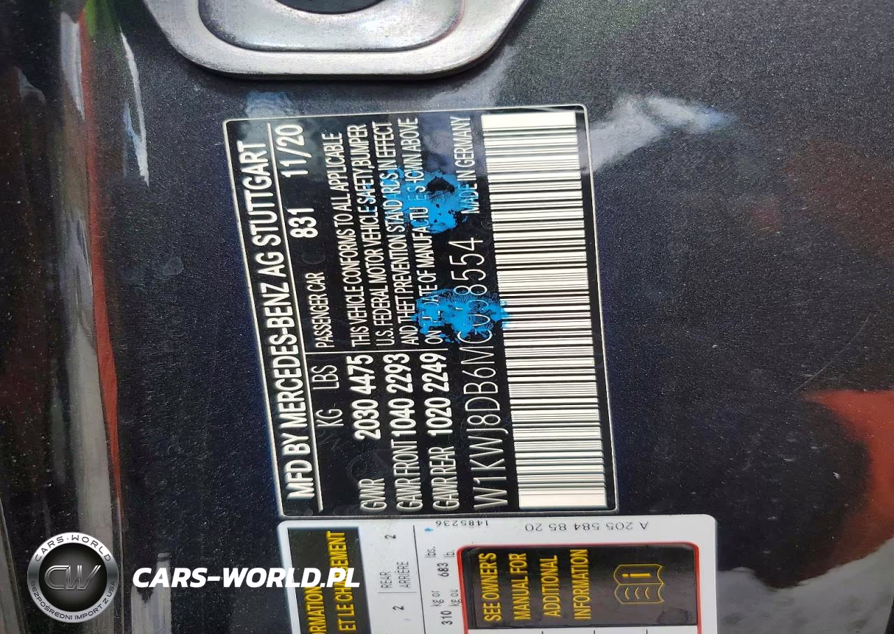 2021 Mercedes-Benz C 300 VIN:W1KWJ8DB6MG058554 - 12