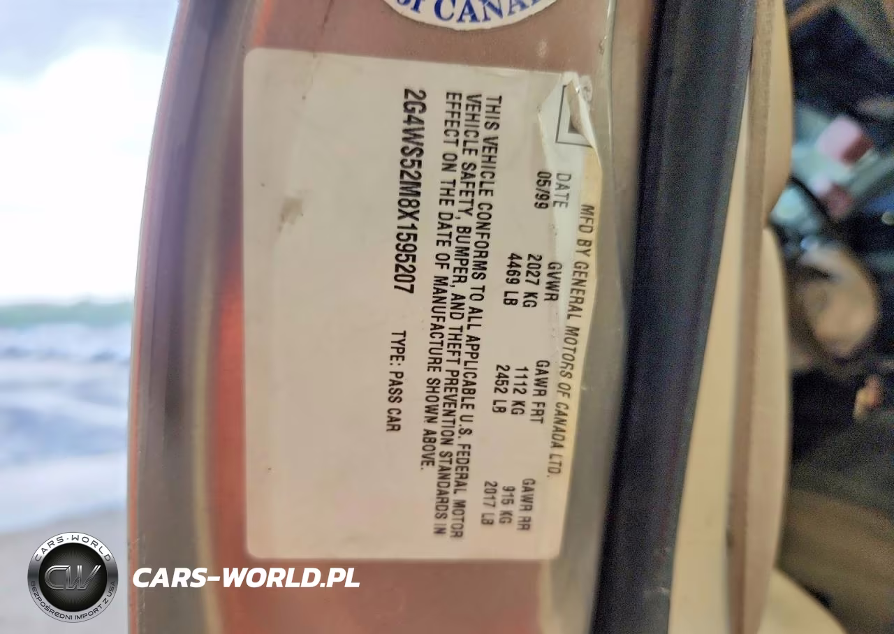 1999 Buick Century Custom VIN:2G4WS52M8X1595207 - 12