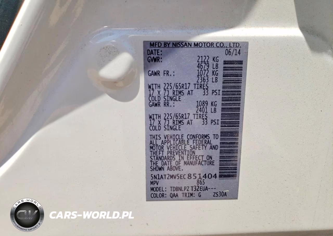 2014 Nissan Rogue S VIN:5N1AT2MV5EC851404 - 13