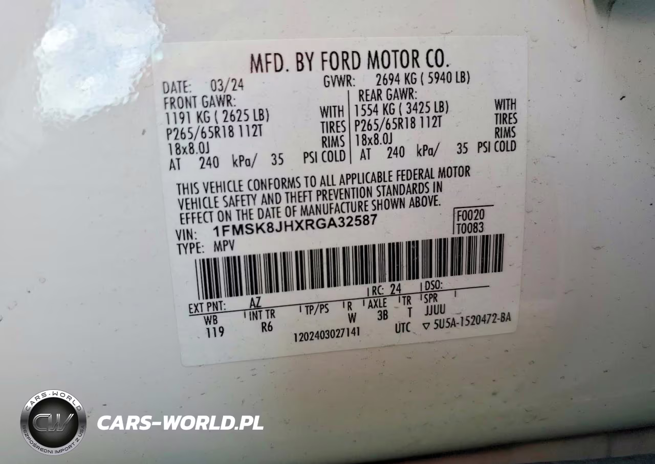 2024 Ford Explorer Timberline VIN:1FMSK8JHXRGA32587 - 14