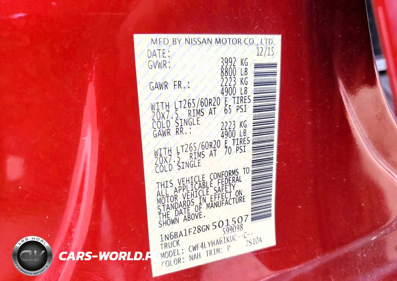 2016 Nissan Titan Xd Platinum Reserve VIN:1N6BA1F28GN501507 - 12