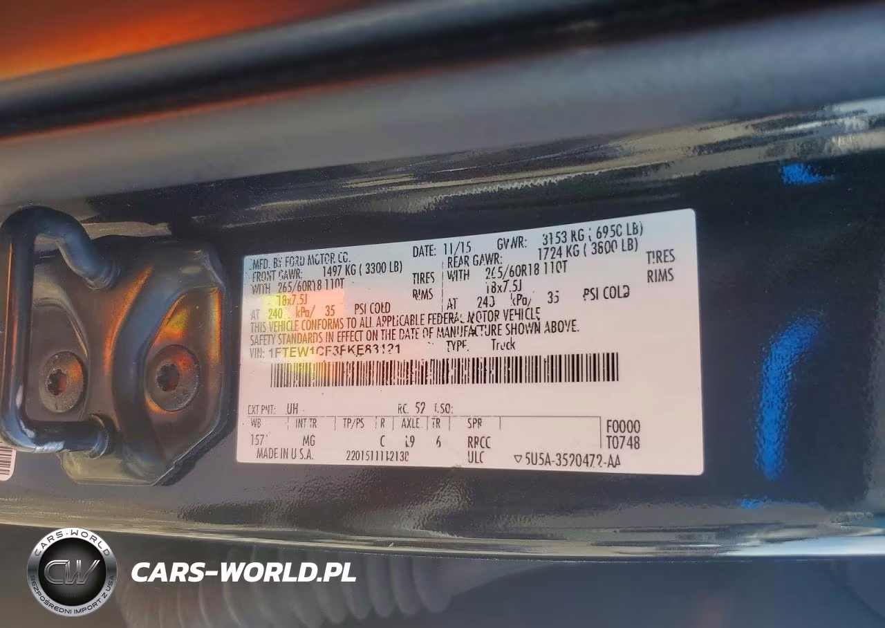 2015 Ford F150 VIN:1FTEW1CF3FKE83121 - 12