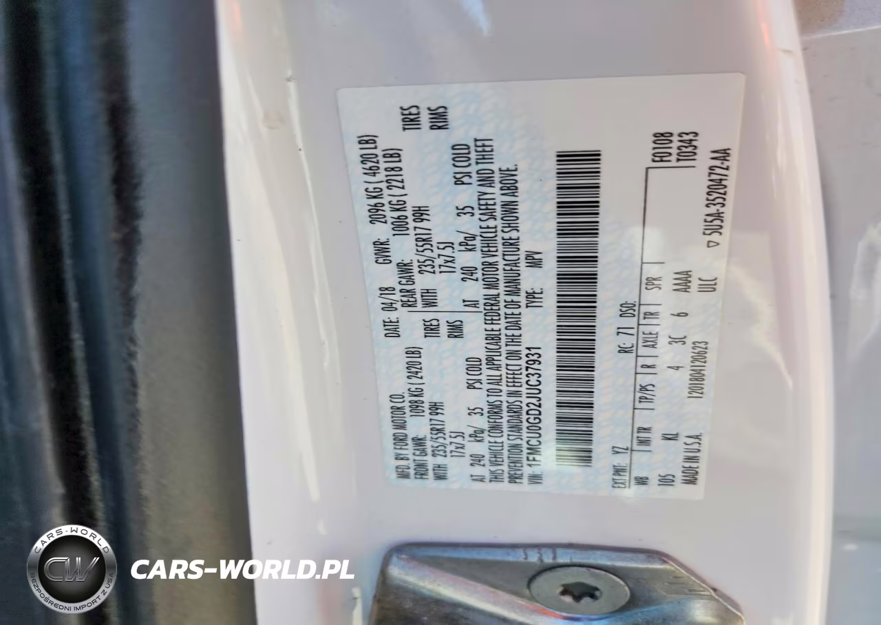 2018 Ford Escape Se VIN:1FMCU0GD2JUC37931 - 12