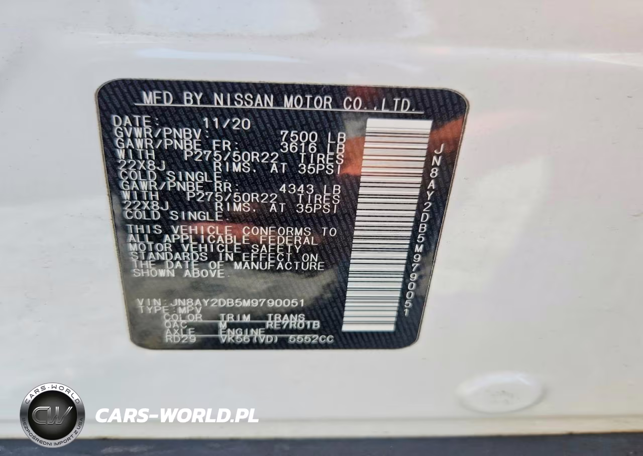 2021 Nissan Armada Platinum VIN:JN8AY2DB5M9790051 - 14