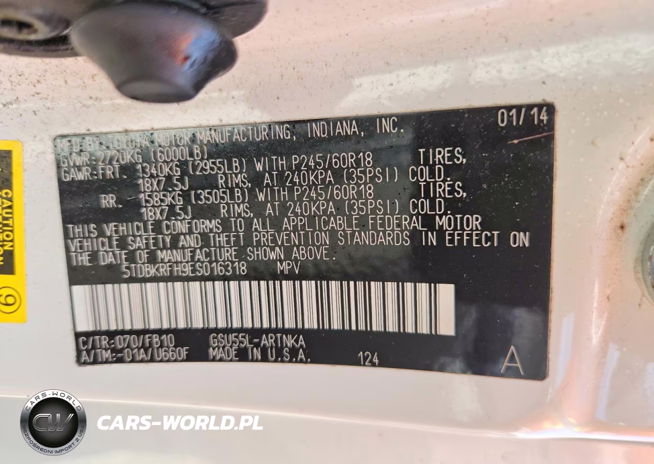 2014 Toyota Highlander Le VIN:5TDBKRFH9ES016318 - 13