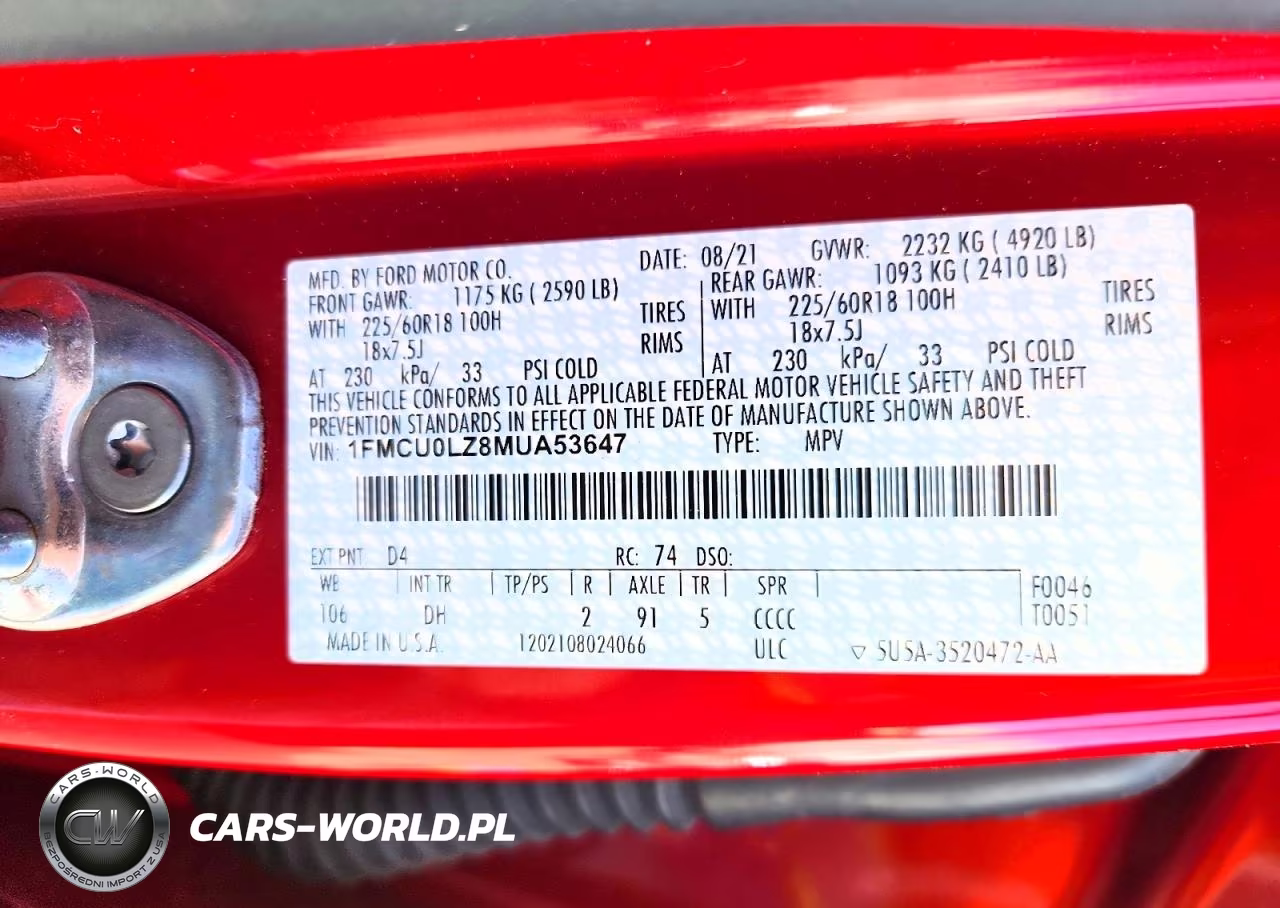 2021 Ford Escape Titanium VIN:1FMCU0LZ8MUA53647 - 13