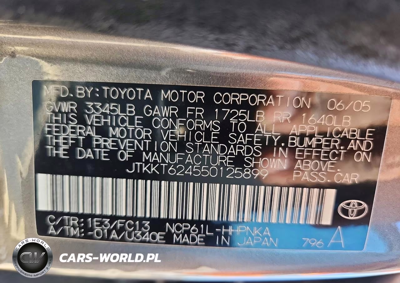 2005 Scion Xa Base VIN:JTKKT624550125899 - 12