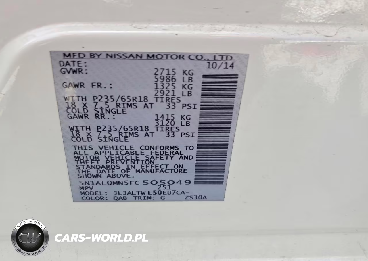 2015 Infiniti Qx60 Base VIN:5N1AL0MN5FC505049 - 13