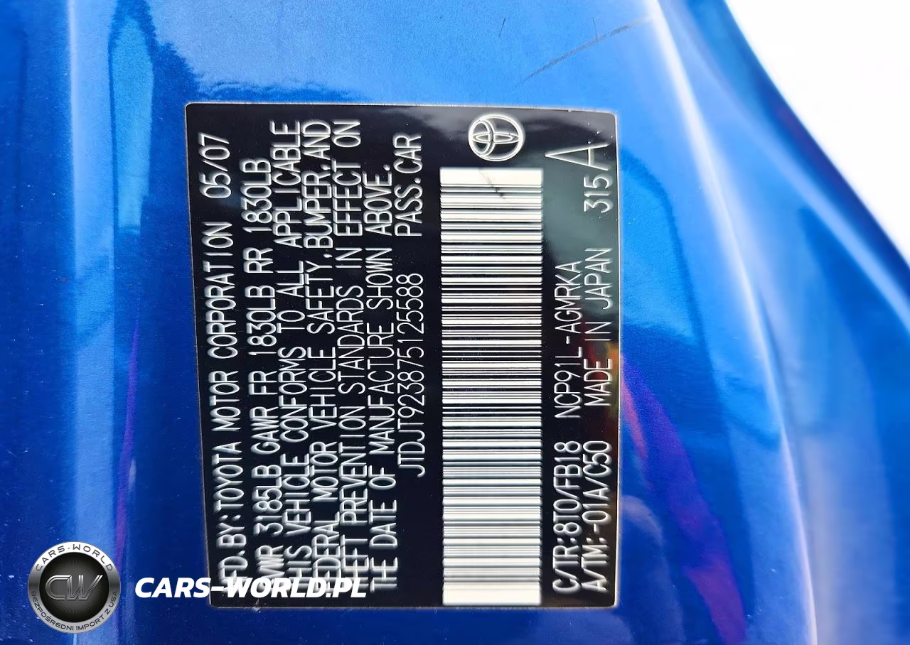 2007 Toyota Yaris Base VIN:JTDJT923875125588 - 13