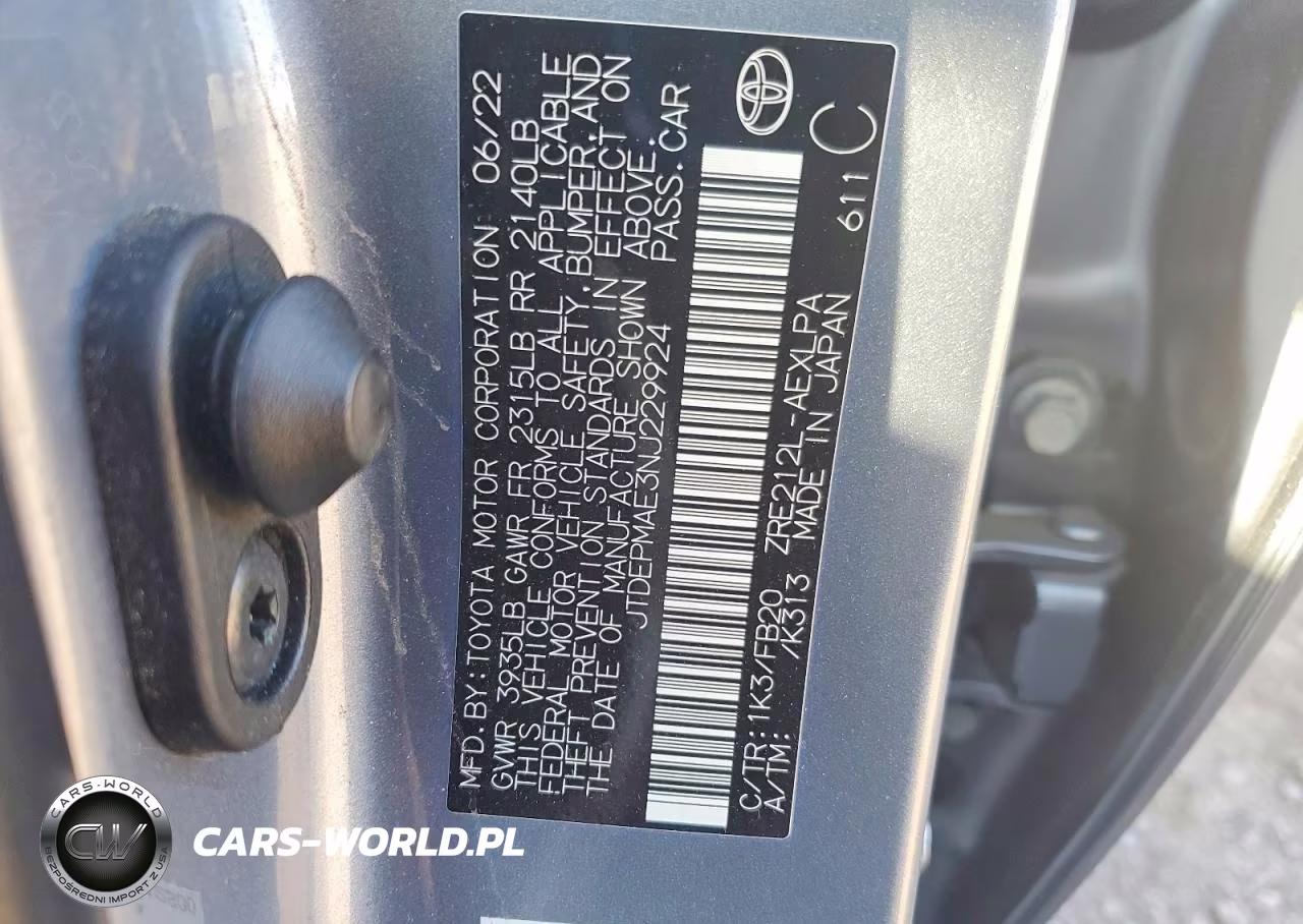 2022 Toyota Corolla Le VIN:JTDEPMAE3NJ229924 - 13