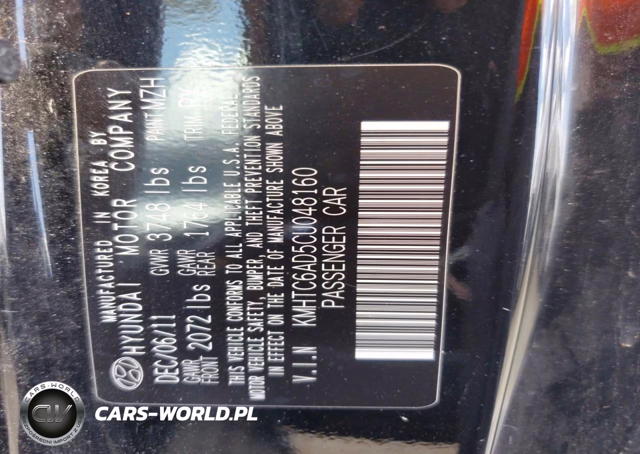 2012 Hyundai Veloster Base VIN:KMHTC6AD5CU048160 - 13