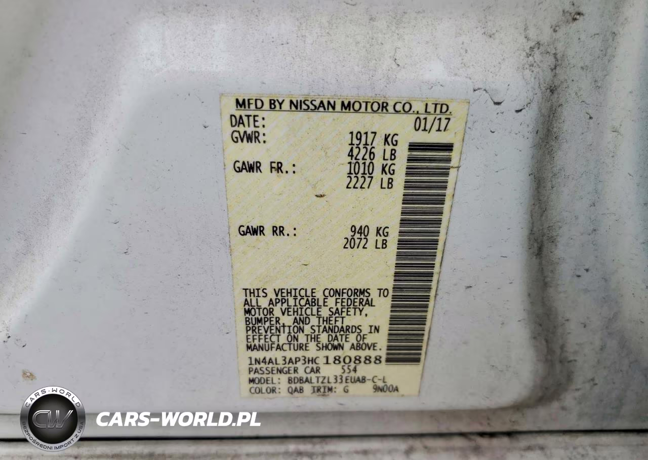 2017 Nissan Altima 2.5 Sl VIN:1N4AL3AP3HC180888 - 12