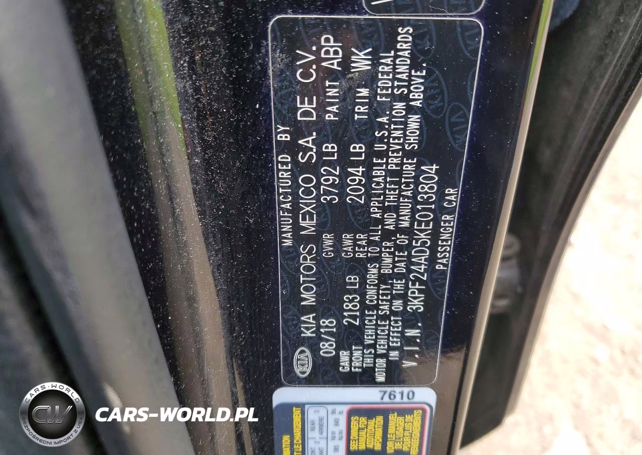 2019 Kia Forte Lxs VIN:3KPF24AD5KE013804 - 12