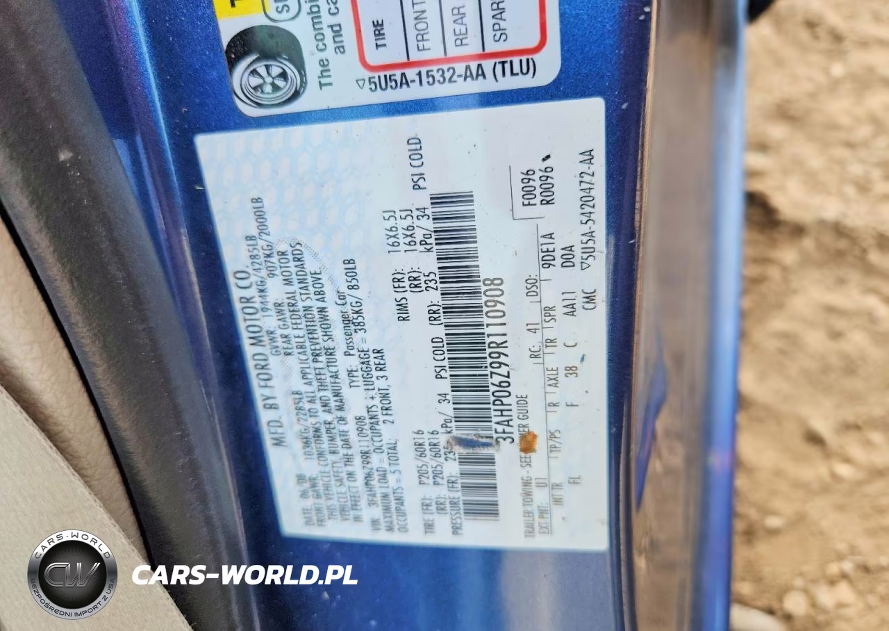 2009 Ford Fusion S VIN:3FAHP06Z99R110908 - 12