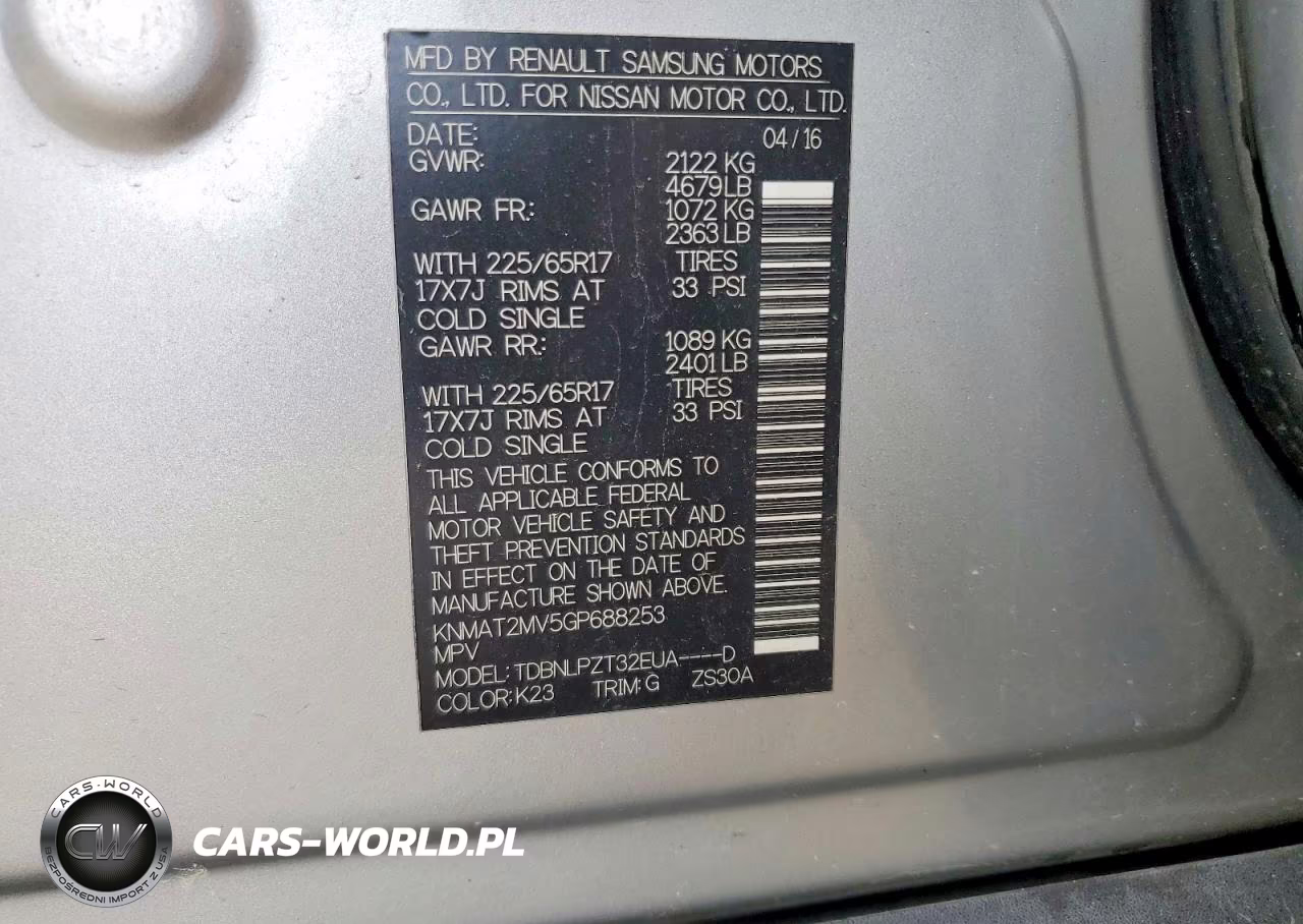 2016 Nissan Rogue S VIN:KNMAT2MV5GP688253 - 13