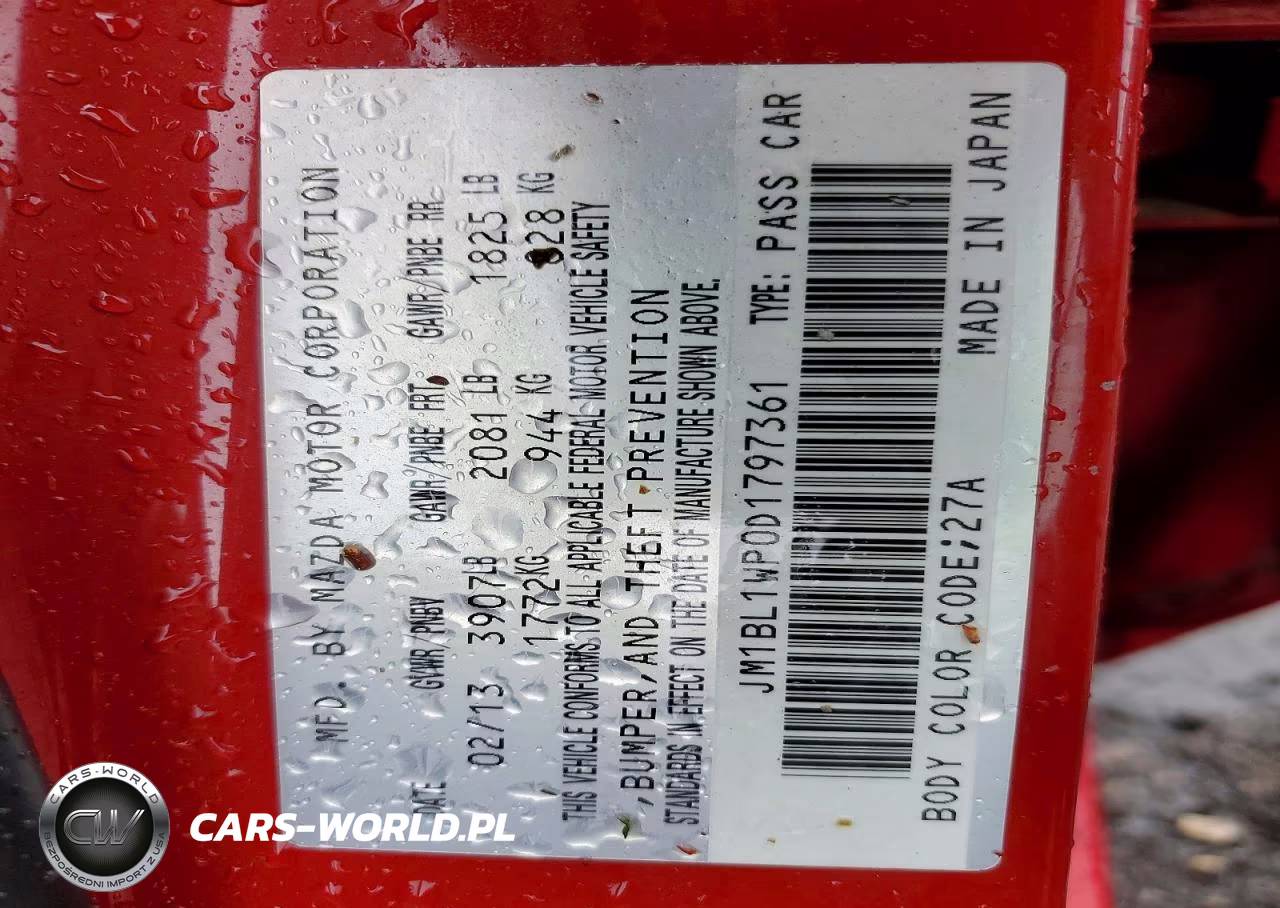 2013 Mazda 3 I VIN:JM1BL1WP0D1797361 - 12