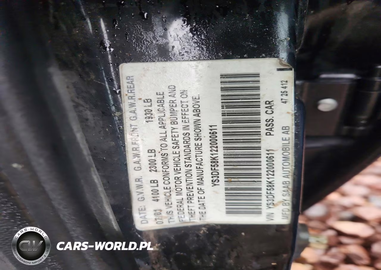 2002 Saab 9-3 Se VIN:YS3DF58K122000611 - 12