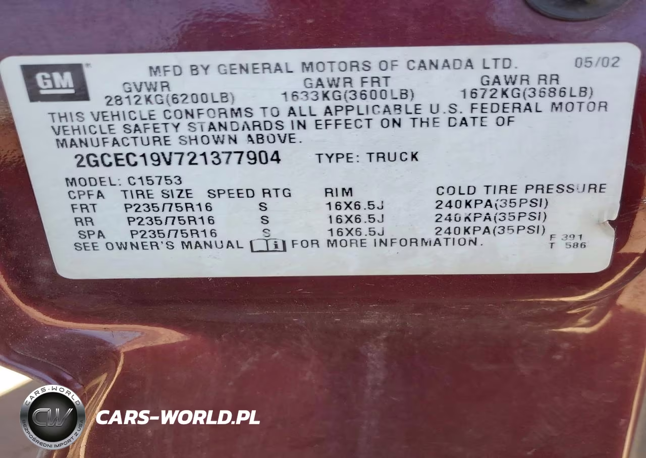2002 Chevrolet Silverado C1500 VIN:2GCEC19V721377904 - 13