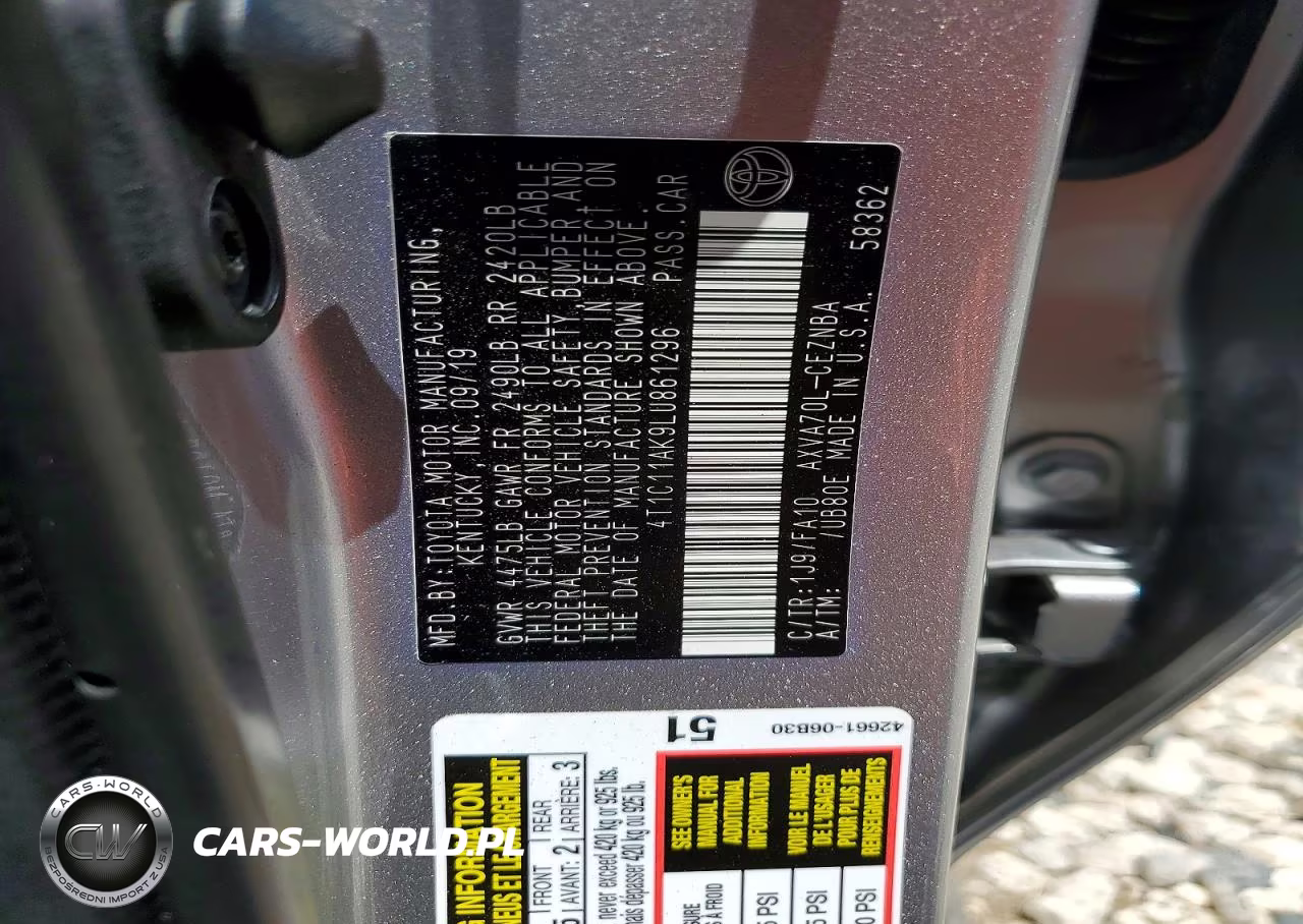 2020 Toyota Camry Le VIN:4T1C11AK9LU861296 - 13