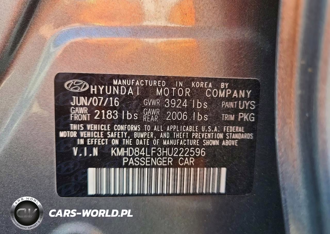 2017 Hyundai Elantra Se VIN:KMHD84LF3HU222596 - 12