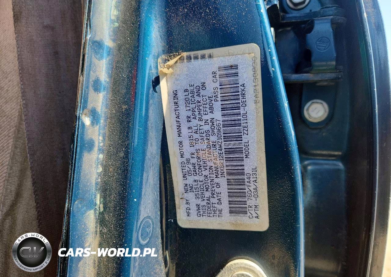1994 Toyt Corolla VIN:1NXBR12E4WZ109667 - 13