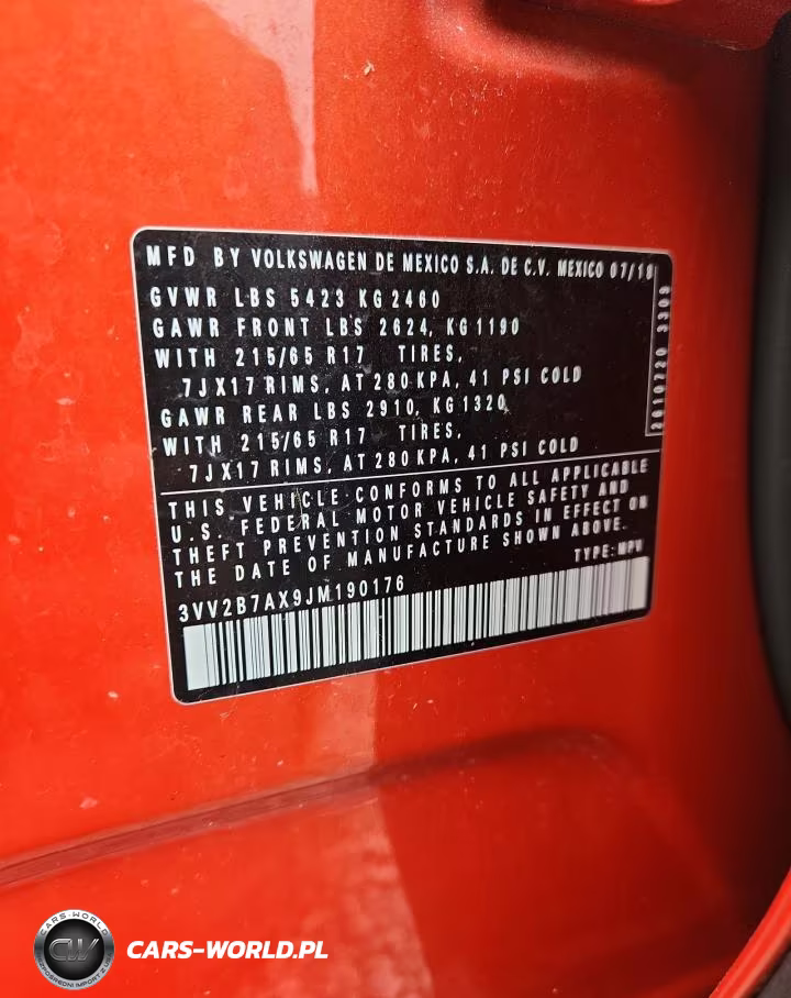 2018 Volkswagen Tiguan Se VIN:3VV2B7AX9JM190176 - 14