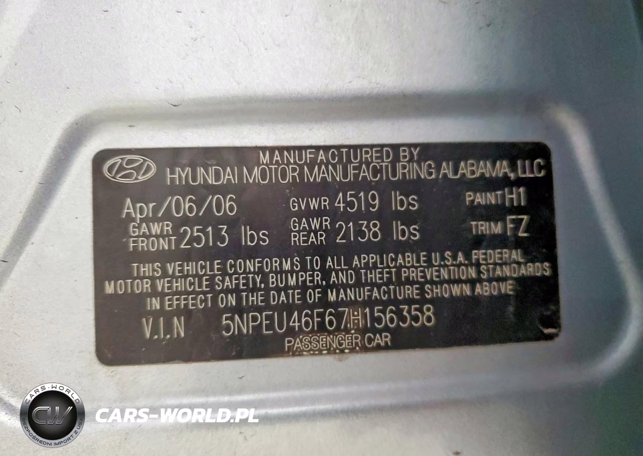 2007 Hyundai Sonata Se VIN:5NPEU46F67H156358 - 12