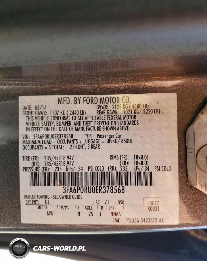 2014 Ford Fusion Titanium Hev VIN:3FA6P0RU0ER378568 - 12