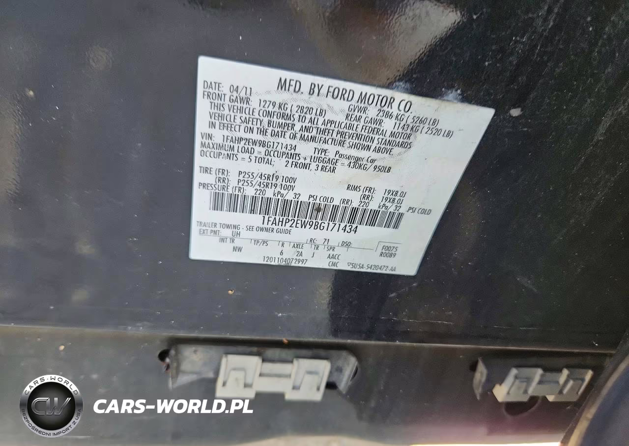 2011 Ford Taurus Sel VIN:1FAHP2EW9BG171434 - 12