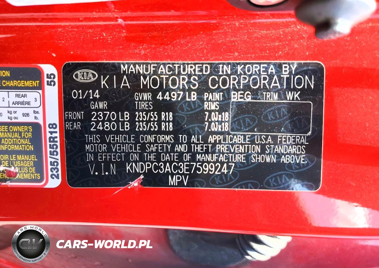 2014 Kia Sportage Ex VIN:KNDPC3AC3E7599247 - 13