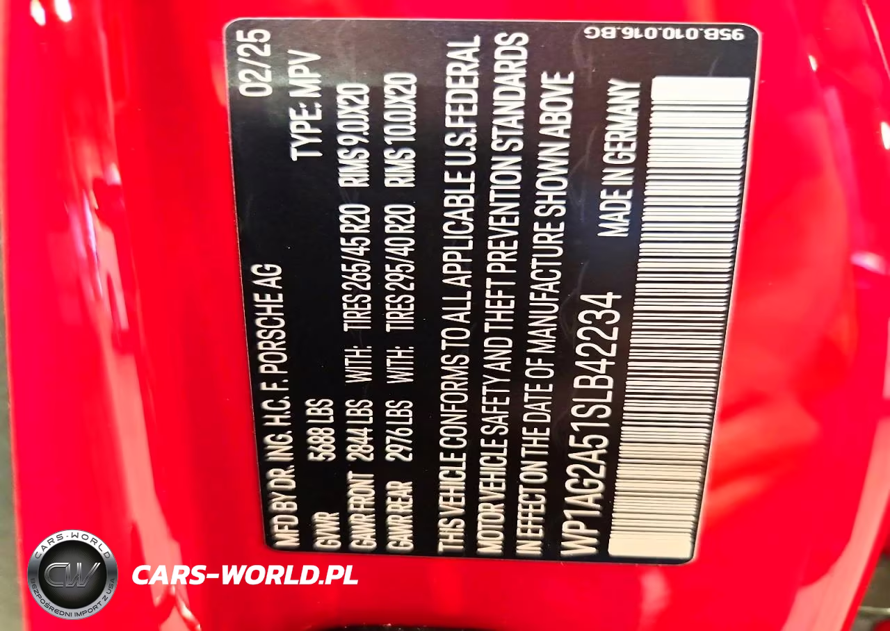2025 Porsche Macan S VIN:WP1AG2A51SLB42234 - 14