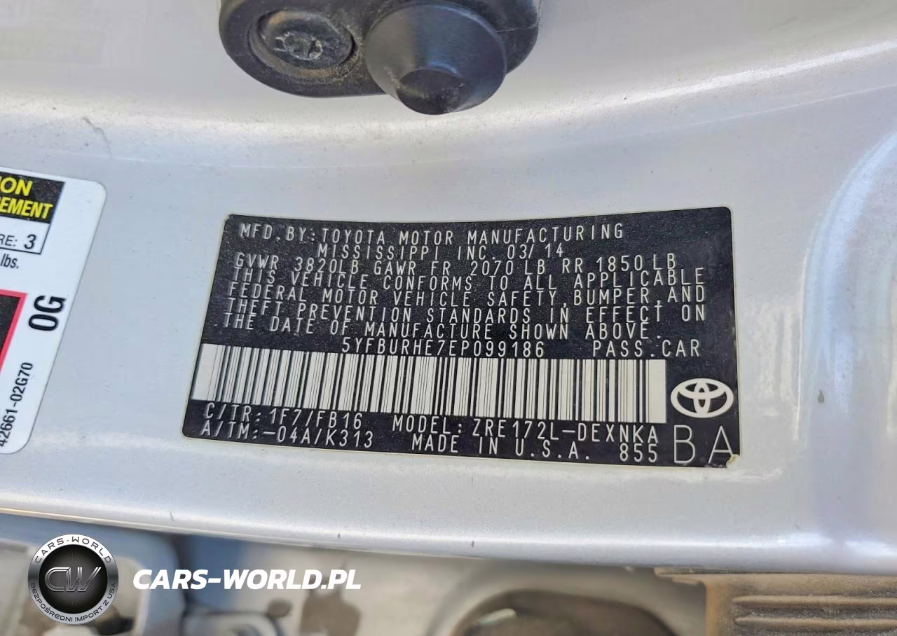 2014 Toyota Corolla Le VIN:5YFBURHE7EP099186 - 13