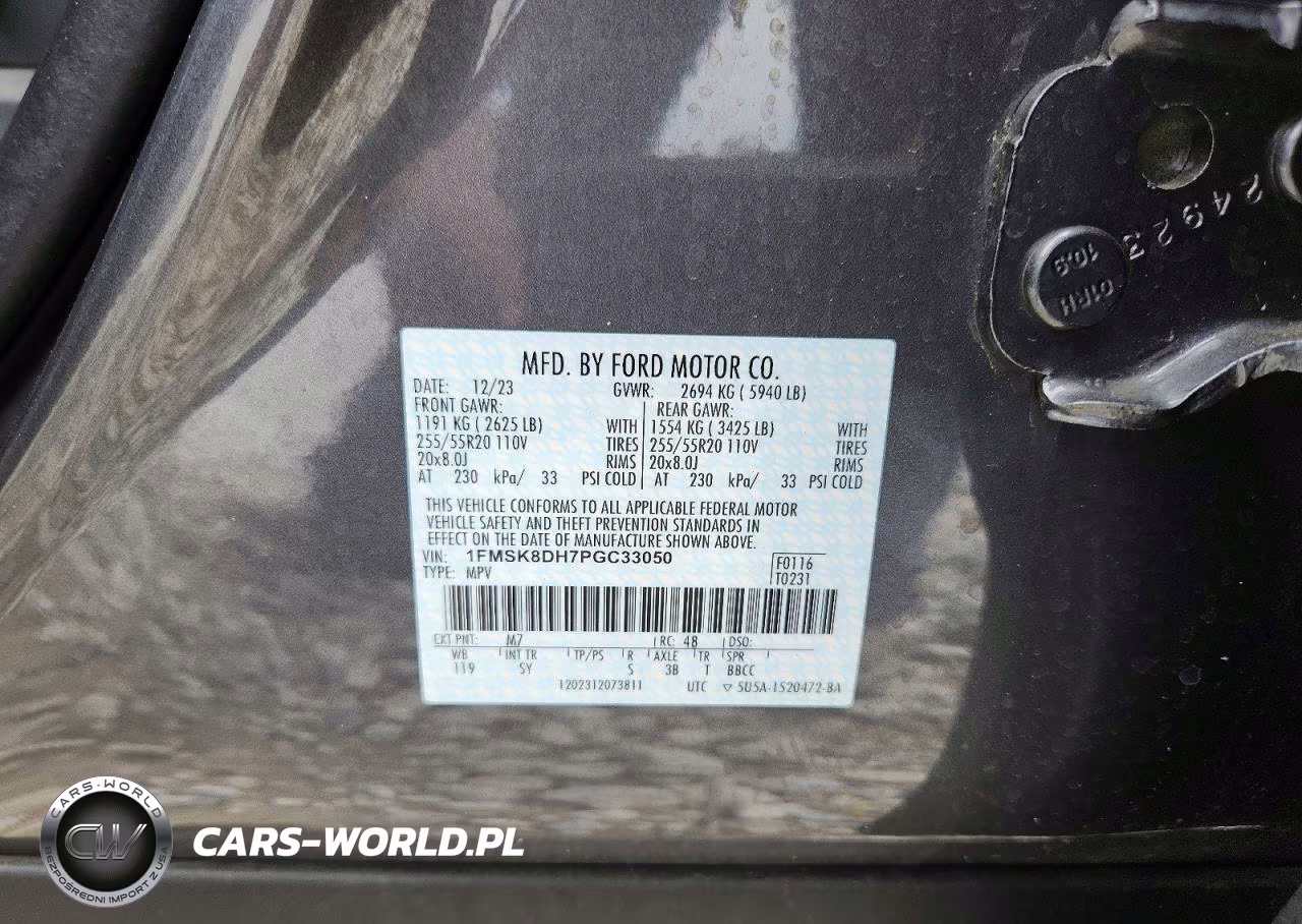 2023 Ford Explorer Xlt VIN:1FMSK8DH7PGC33050 - 13