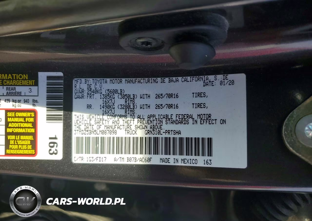 2020 Toyota Tacoma Trd Off-Road VIN:3TMDZ5BN5LM087098 - 12