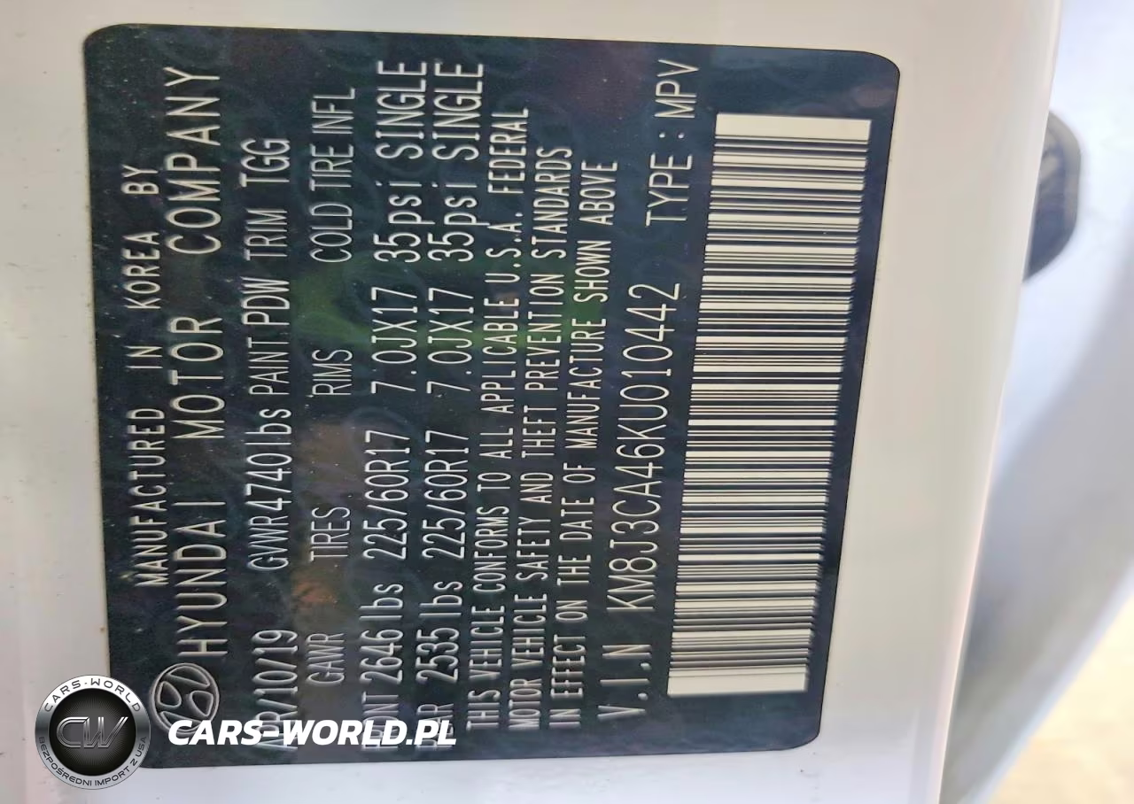 2019 Hyundai Tucson Value VIN:KM8J3CA46KU010442 - 12