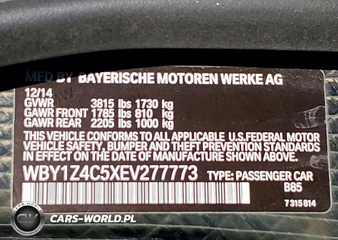 2014 BMW I3 Rex VIN:WBY1Z4C5XEV277773 - 13