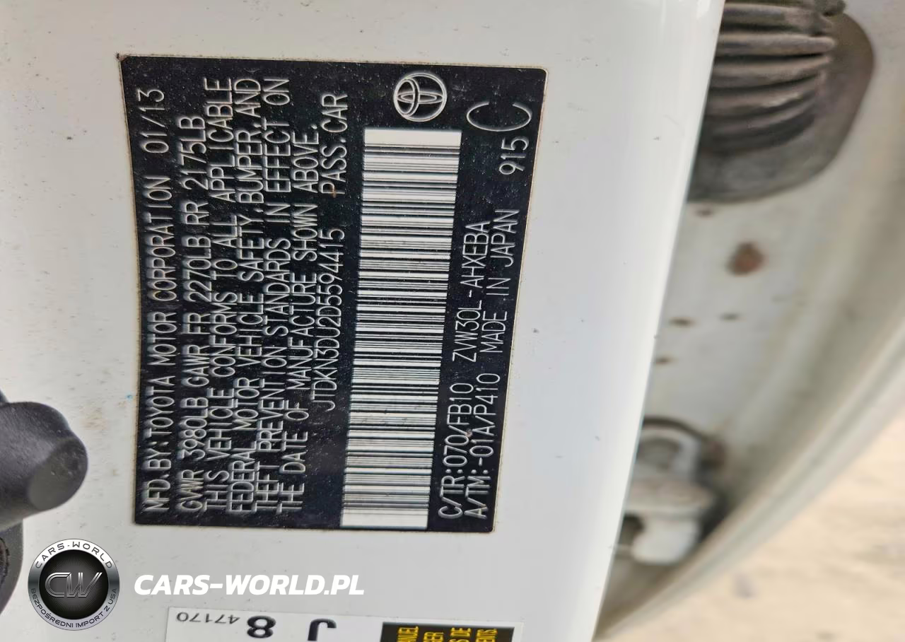 2013 Toyota Prius Three VIN:JTDKN3DU2D5594415 - 12